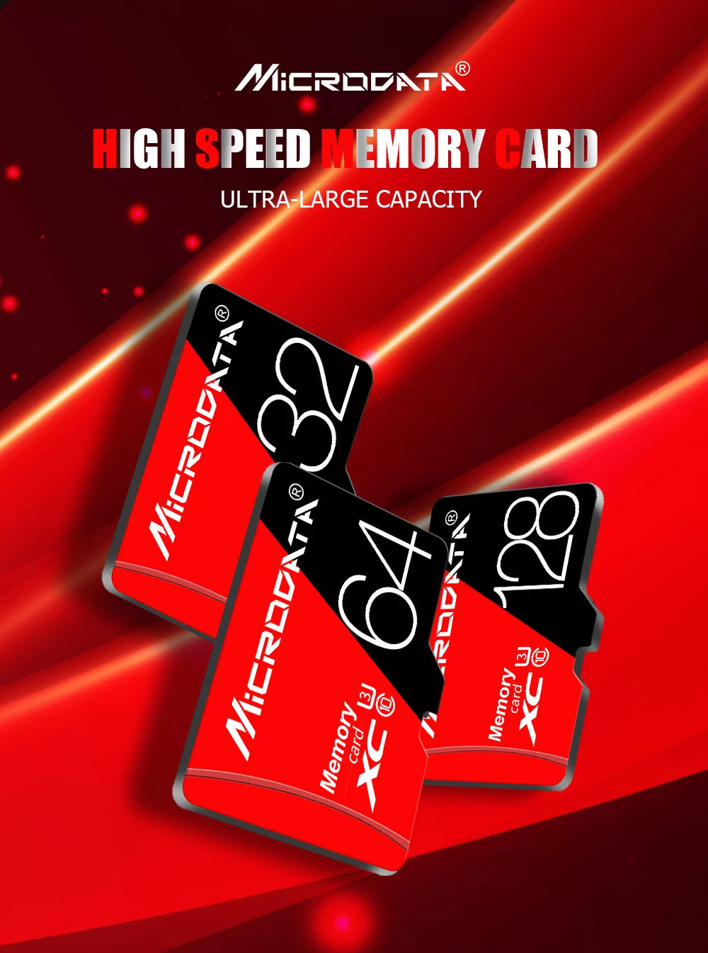 Красный micro sd 16 ГБ 32 ГБ SDHC microsd 64 Гб 128 ГБ Флэш-карта памяти SDXC класс 10 TF/micro sd карта с посылка