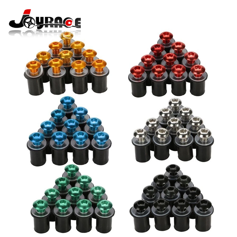 10 шт. Универсальный 5 мм обтекатель ветер экран винт набор болтов лобовое стекло