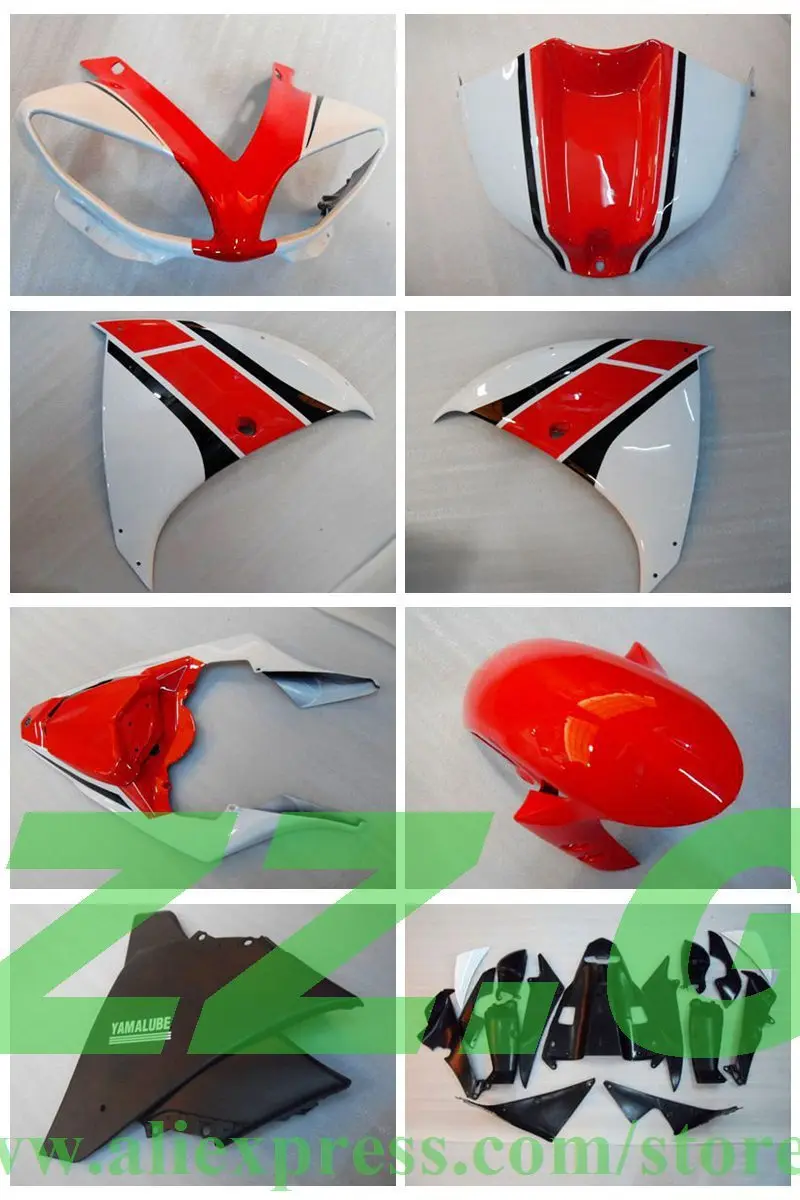 

Injection 100%NEW red white black fairing kits for YAMAHA YZF R1 09 10 11 YZF-R1 09-11 YZF1000 YZF R1 2009 2010 2011 fairings #6