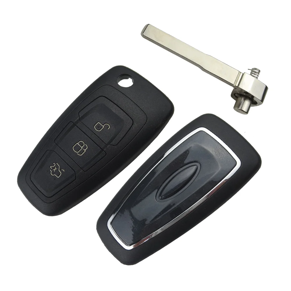 OkeyTech 3 кнопочный ФОБ для Ford Focus Fiesta 2013 Автоматическая Замена Брелок чехол HU101