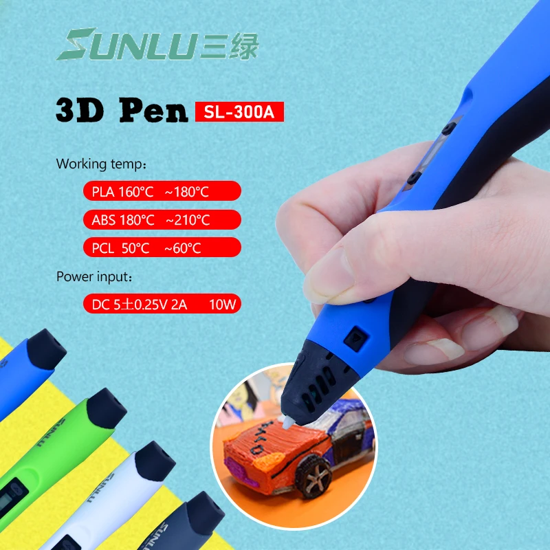 Низкотемпературная 3d ручка для печати рисования умная 3D из полиактидного