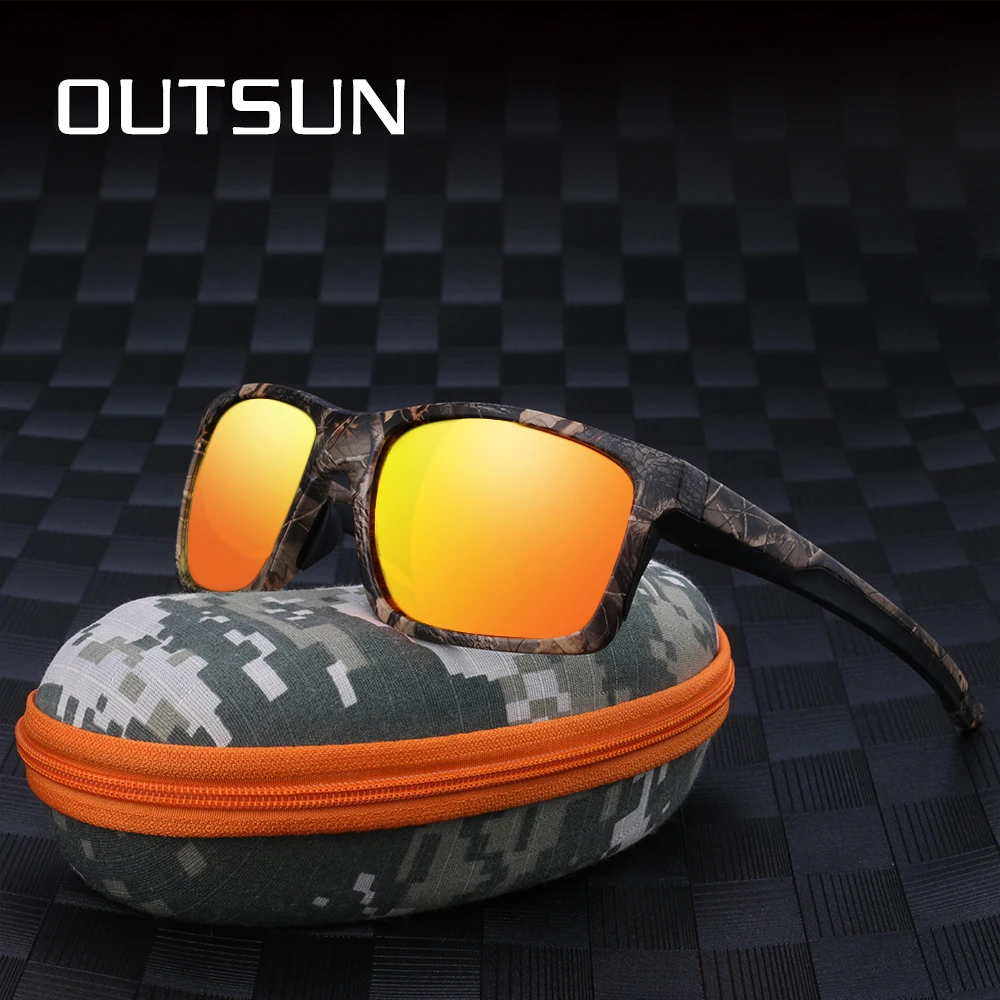 Мужские и женские солнцезащитные очки OUTSUN поляризованные линзы TR90 камуфляжная