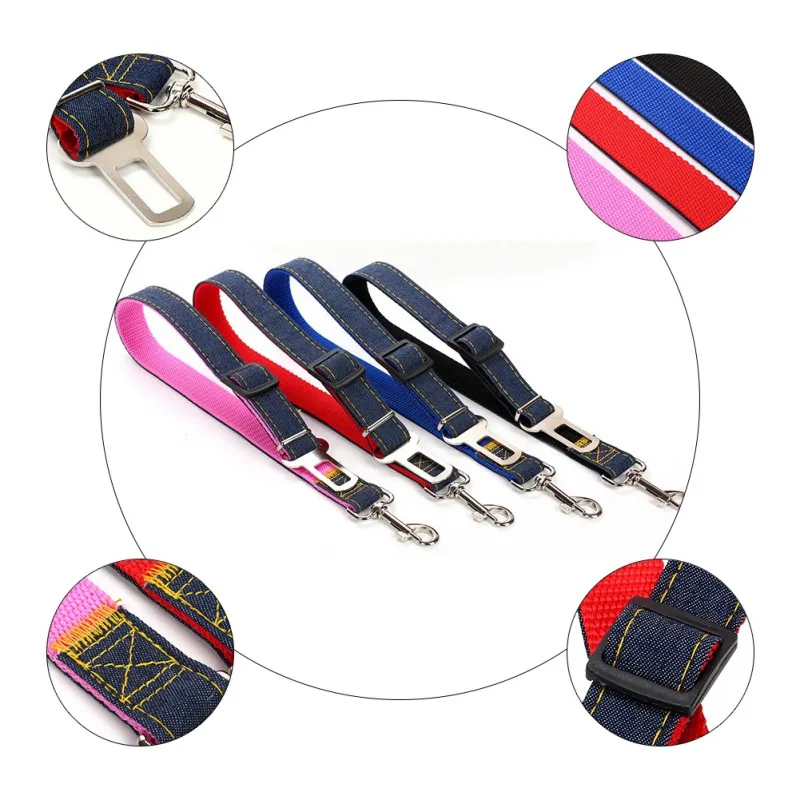 Dog Pets Car Safety Seat Belt Harness Restraint Lead Adjustable Travel Clip | Дом и сад