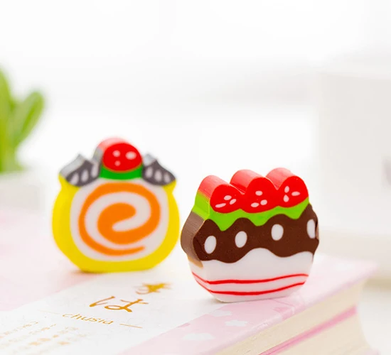 60 шт. набор ластиков kawaii милые Ластики для торта детей школьные карандаши