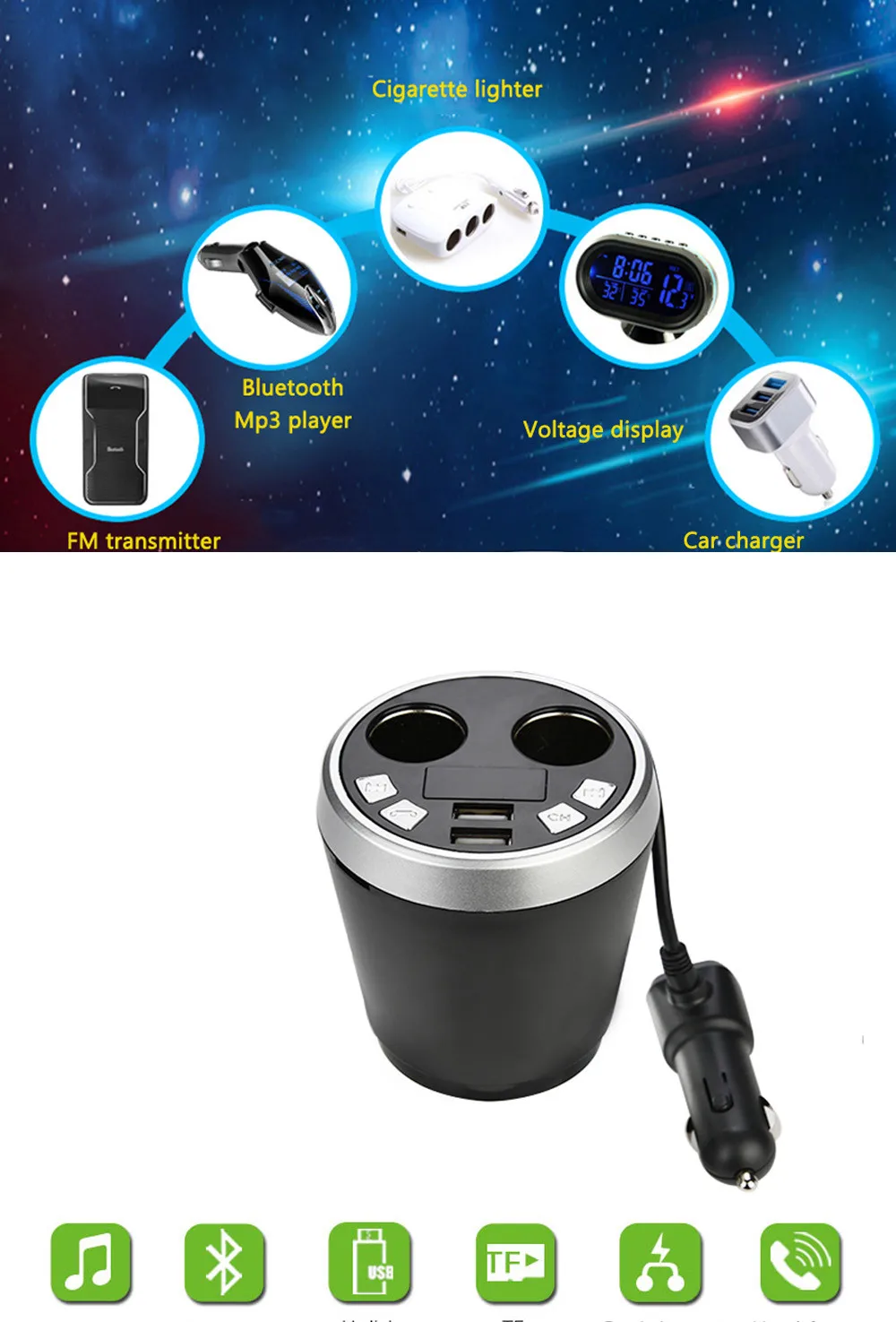 Willtoo BX6 Bluetooth ЖК дисплей MP3 плеер fm передатчик Handfree комплект чашки автомобильный