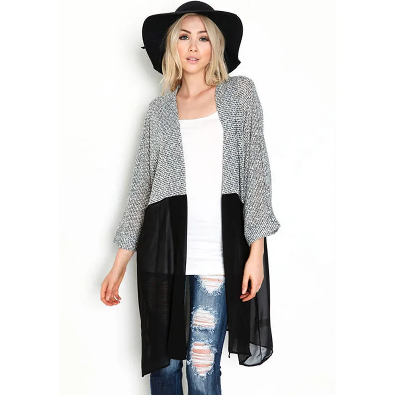 Женское шифоновое кимоно A Forever длинное Повседневное трикотажное кардиган