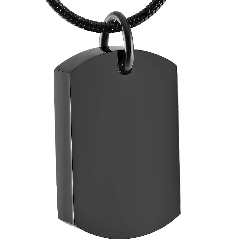 

Tag Square Memorial Jewelry for Pet/Human Ashes Locket Stainless Steel Cremation Urn Pendant Necklace