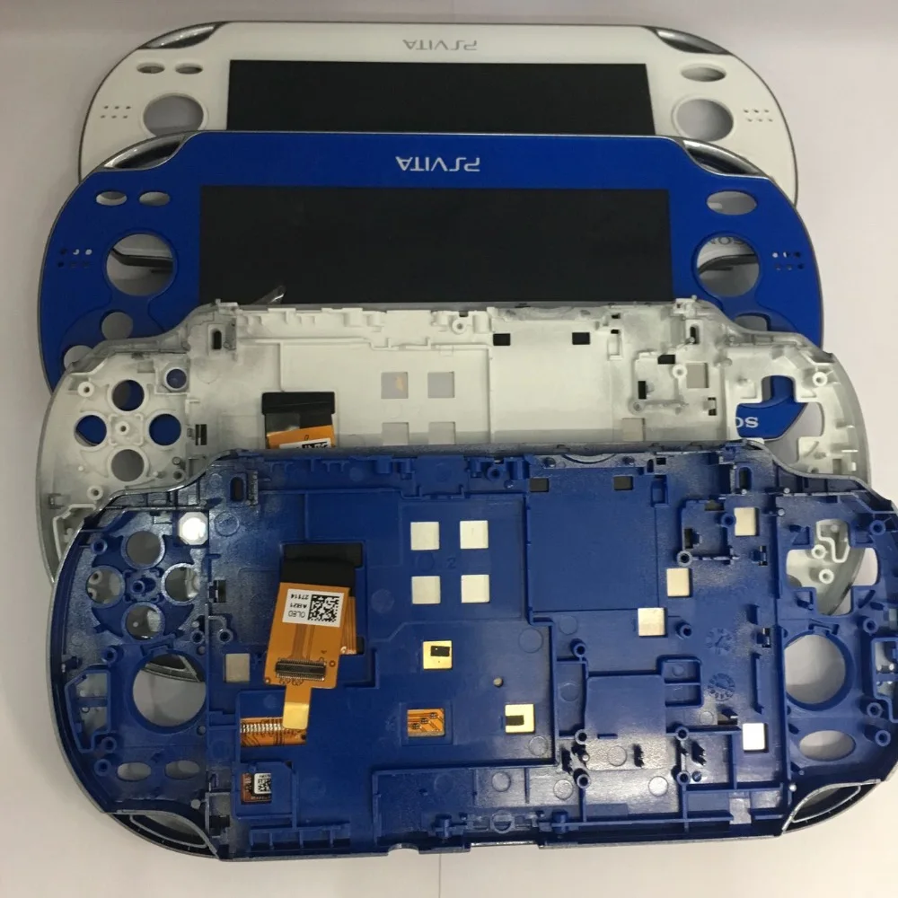 Синий и белый wifh рамка для ps vita psvita psv 1 1000 100x ЖК-дисплей с сенсорным экраном цифровой собранный