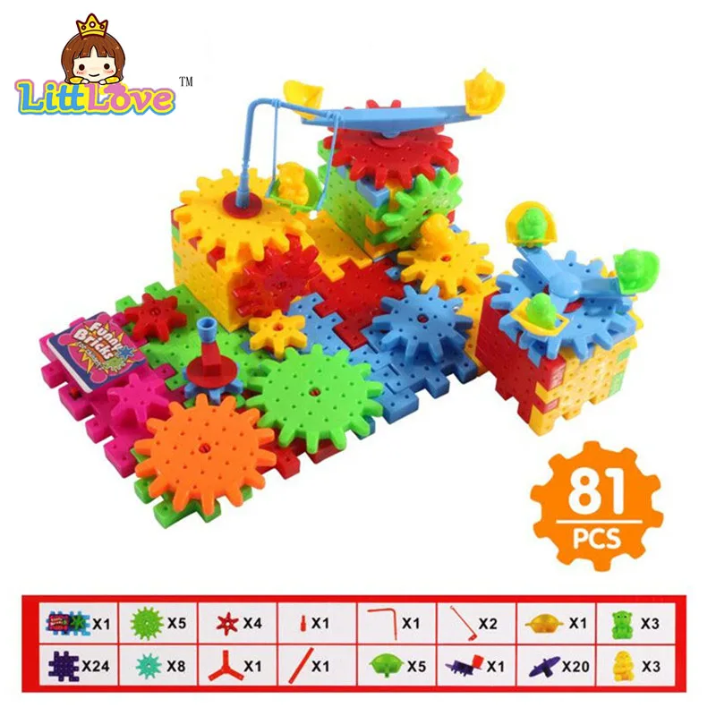81 шт. Детский конструктор электрические блоки|block bricks|building blockselectric blocks |