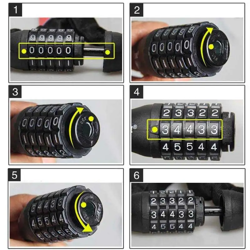 Пароль велосипедный замок безопасности Противоугонная Mtb велосипедная