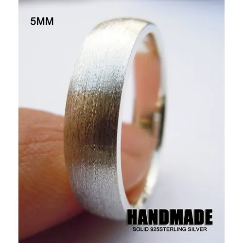 

Wellmade Solid 925Sterling Silver Wedding Band Ring