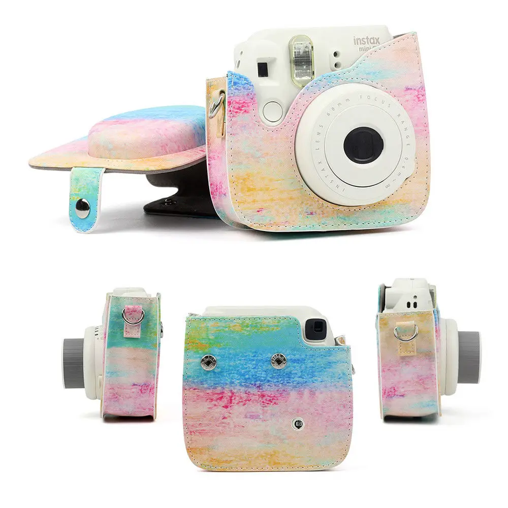 Чехол для Камеры Fujifilm Instax Mini чехол из искусственной кожи с плечевым ремнем 9 8 +