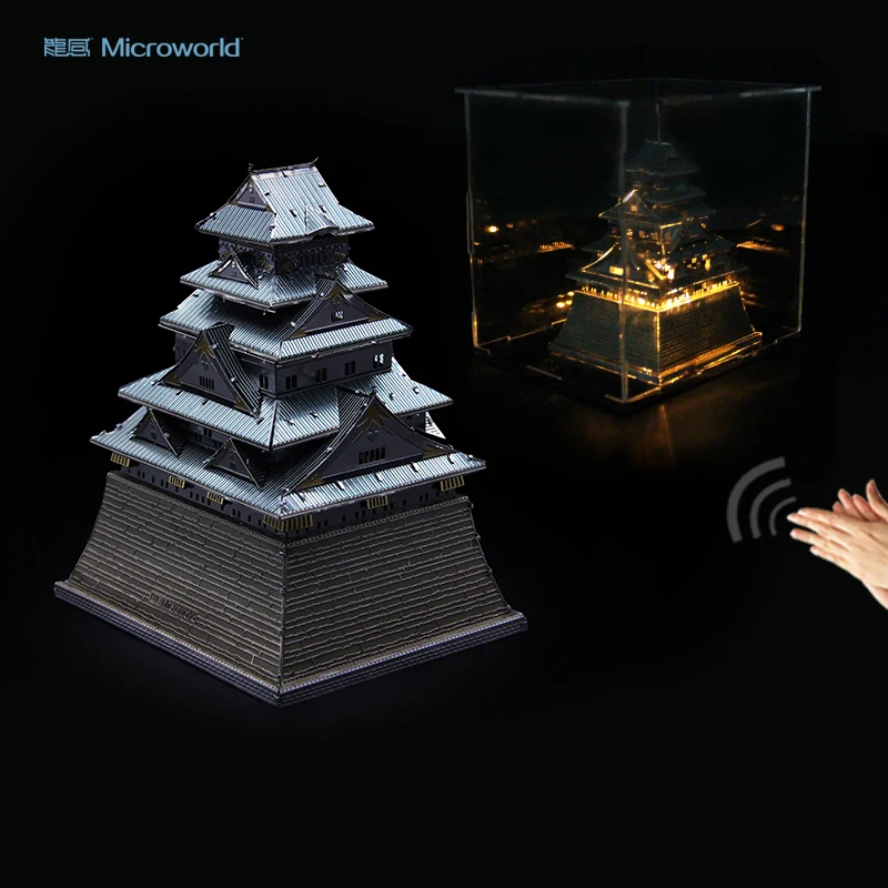 2018 Новинка Microworld 3D металлическая разноцветная Осака замок модель DIY лазерная