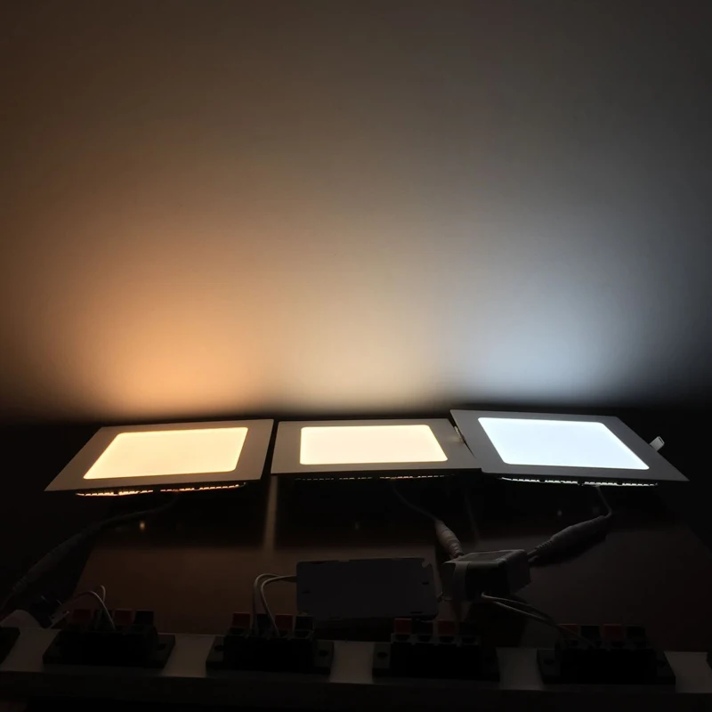 Panel de luz LED para dormitorio, lámpara Ultra delgada de 3W, 6W, 9W, 12W, 15W, 18W, 24W, regulable, panel de luz cuadrado, 4000K