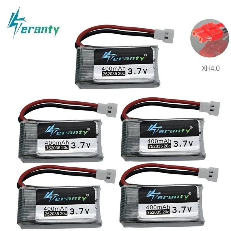 3 7 V 400mah Lipo батарея для SYMA X15 X5A-1 X15C X15W H31 X4 H107 KY101 E33C E33 U816A V252 H6C RC Quadcopter Запасные части