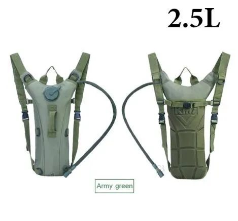 Molle военный тактический рюкзак для воды, сумки для велоспорта, походов на открытом воздухе, походов, охоты, сумка для воды, рюкзак для альпинизма - Цвет: 2.5L Army Green
