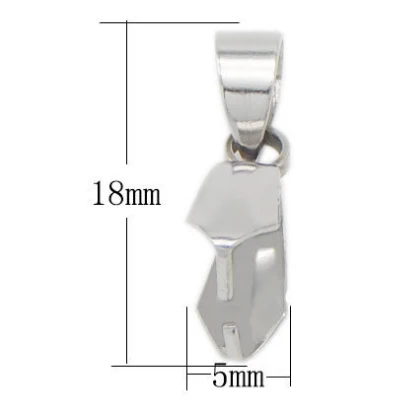 Steel 5x18mm 20 шт. Подвеска из нержавеющей стали зажим с алюмининизированной отделкой, дужка кулон Разъемы бусины с ушком Ювелирная фурнитура для рукоделия ожерелье аксессуары - Цвет: Steel 5x18mm