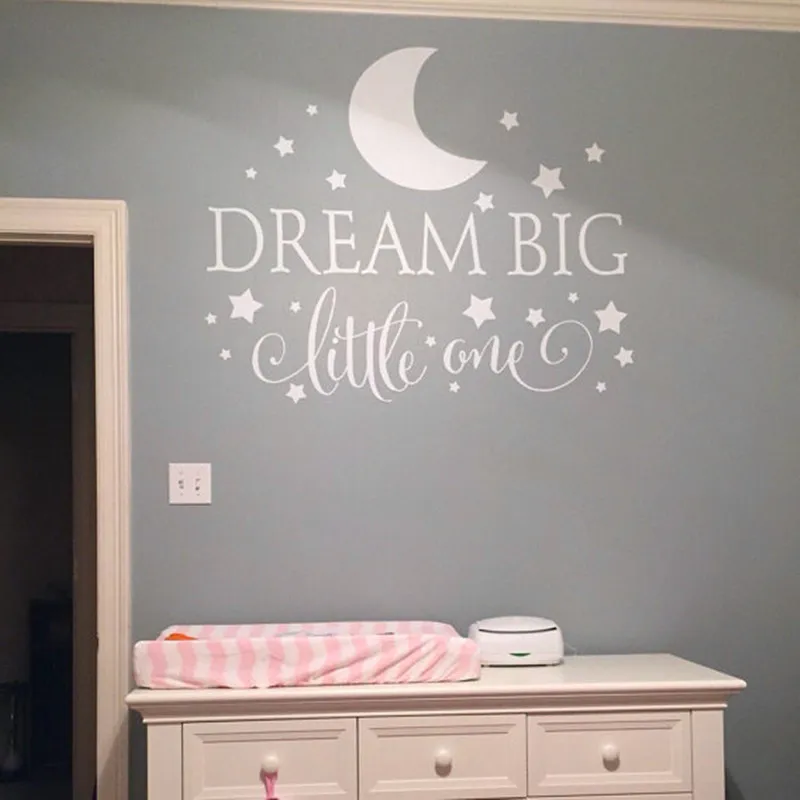 Dream Big Little OneQuote Наклейка на стену для детской комнаты стикер спальни