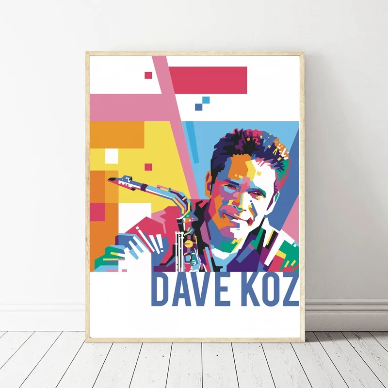 Dave Koz музыкальная звезда Искусство Холст плакат картины для гостиной | Дом и сад