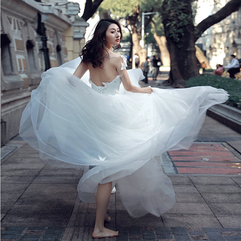 J66527 jancember elegant wedding dress v-neck appliques lace up back like white bridal dresses floor length vestidos boda novia | Свадьбы и