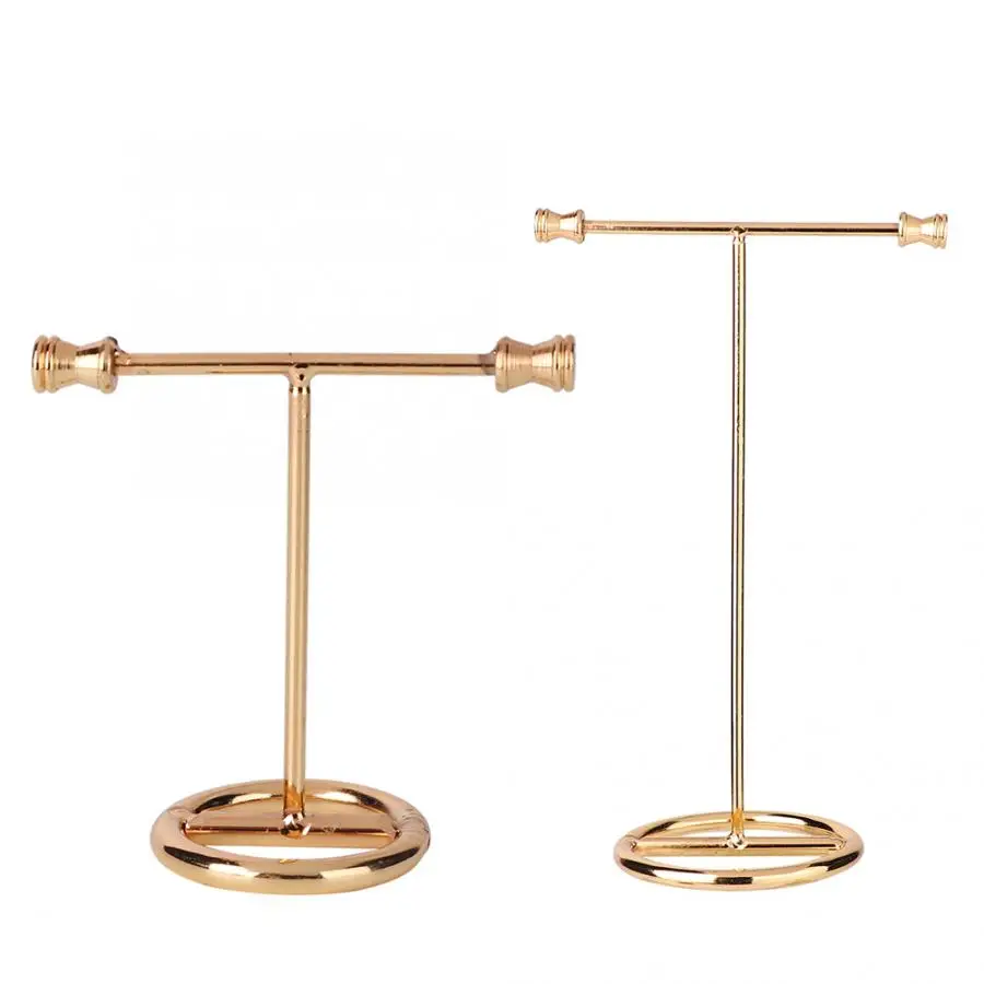 Многофункциональные ювелирные золотистые кольца подставка для хранения сережек