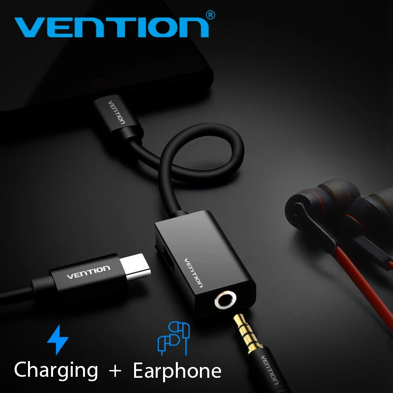 Адаптер для наушников Vention USB Type C 3 5 зарядное устройство на мм разъем AUX адаптер