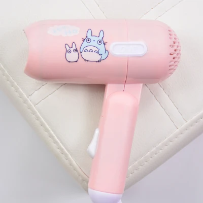 Pink LSTACHi 300 Вт мини креативный портативный небольшой мощный складной фен для холодной и горячей воздушной путешествий, выдувные волосы для детей, девочек и мальчиков 220 В - Цвет: Pink