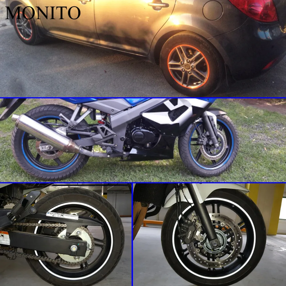 Лидер продаж наклейка на колесо мотоцикла светоотражающие наклейки лента обод