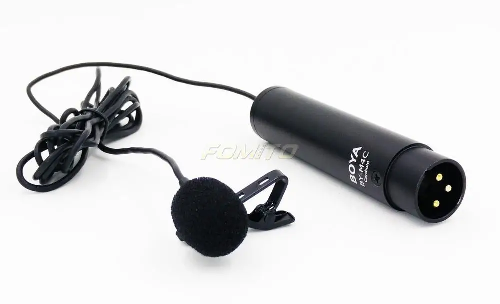 

Wholesale BOYA BY-M4D Cardioid Lavalier Microphone Mic with cannon plug for Sony Panasonic Camcorder ZOOM H4n H5 H6