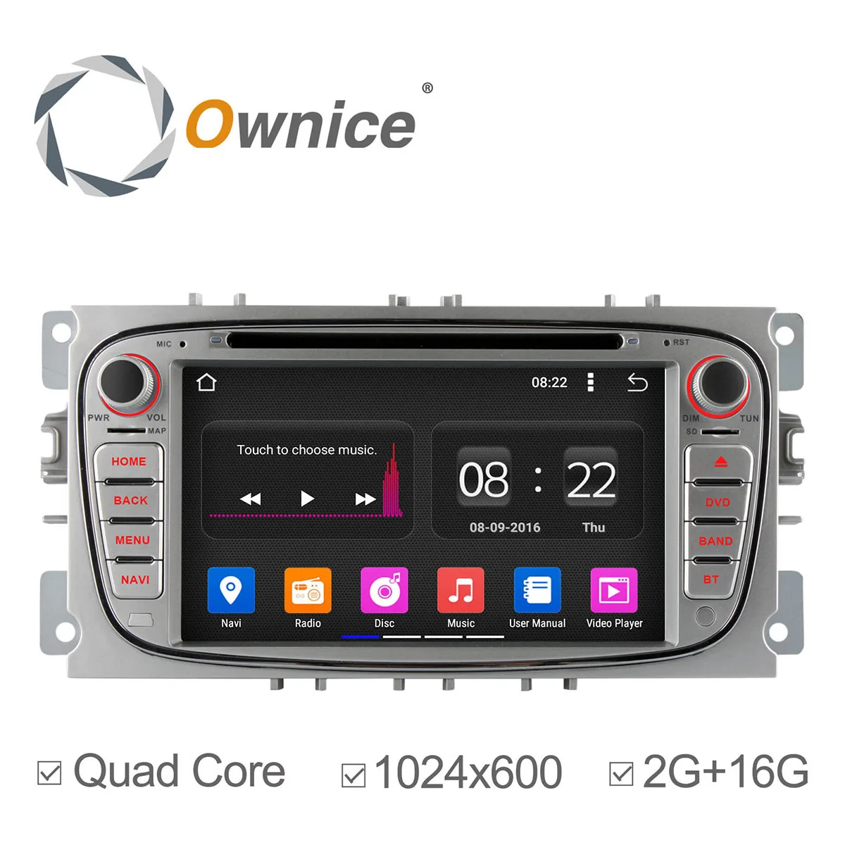 Android 5.1 quad Core 1024*600 Автомобильный DVD Радио-Плеер для Ford Mondeo S-Max C-max Фокус с GPS
