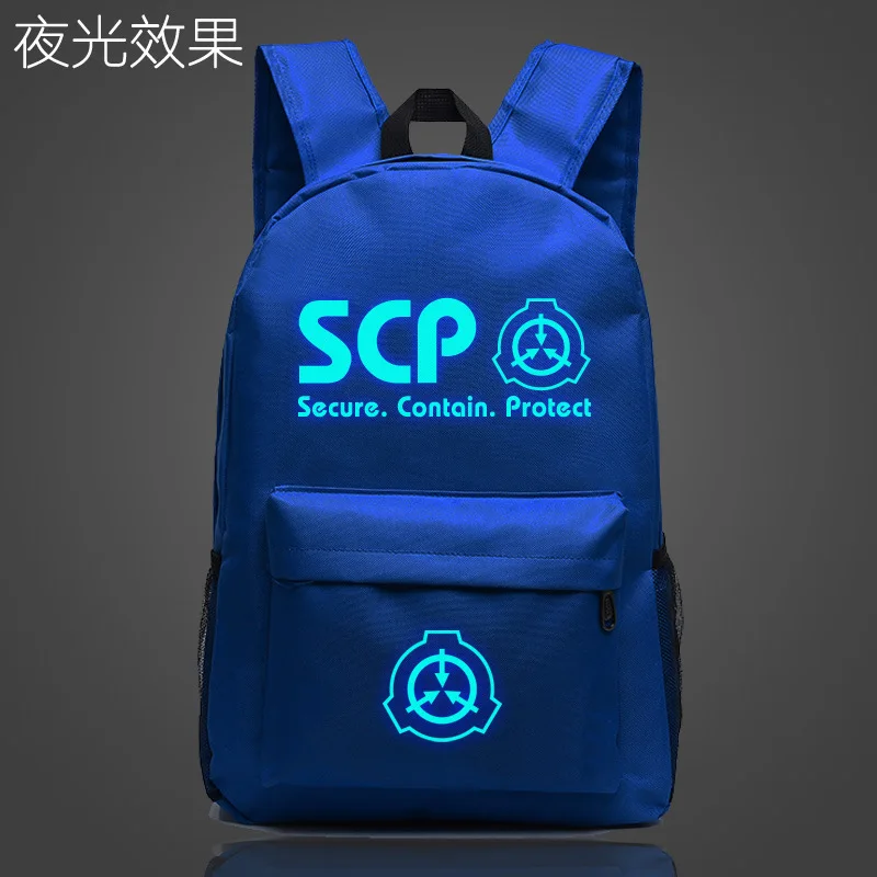 Style 8 SCP безопасный защищающий Школьный рюкзак, Светящийся рюкзак, Студенческая сумка, ежедневный рюкзак, светится в темноте, Mochila - Цвет: Style 8