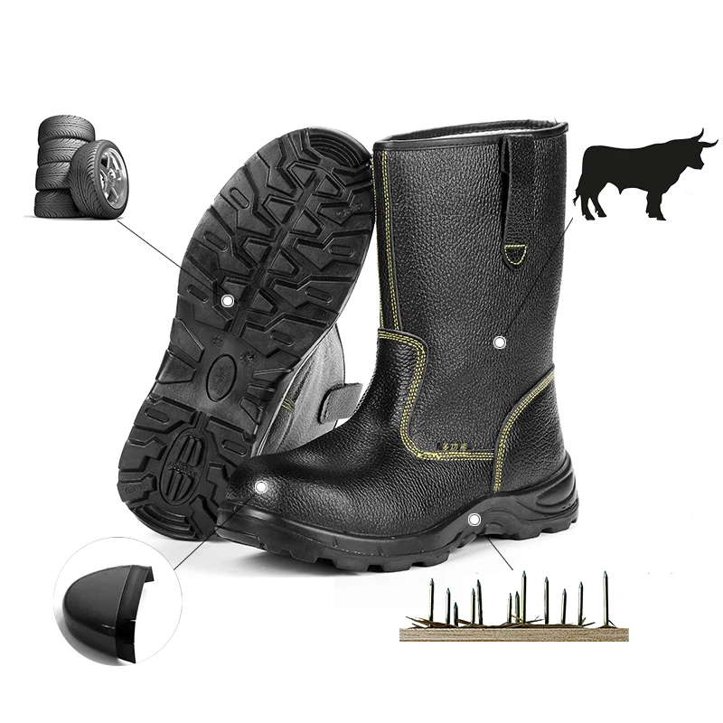 Мужская Рабочая страховка проколов обувь рабочие ботинки стальной носок