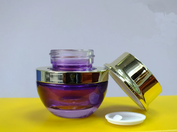 50 Г фиолетовый крем jar пластиковую банку с золотой крышкой для ночной