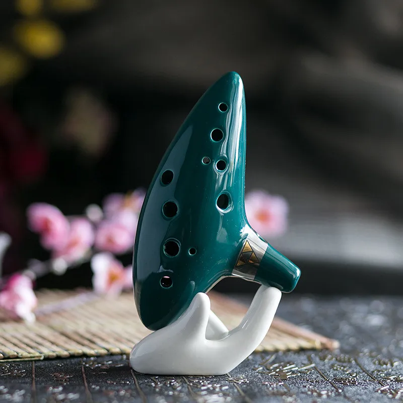 12 отверстий ocarina Легенда о Zelda Alto C флейта Occarina краны глина stl Orcarina Вдохновленный времени с сумкой 80 B
