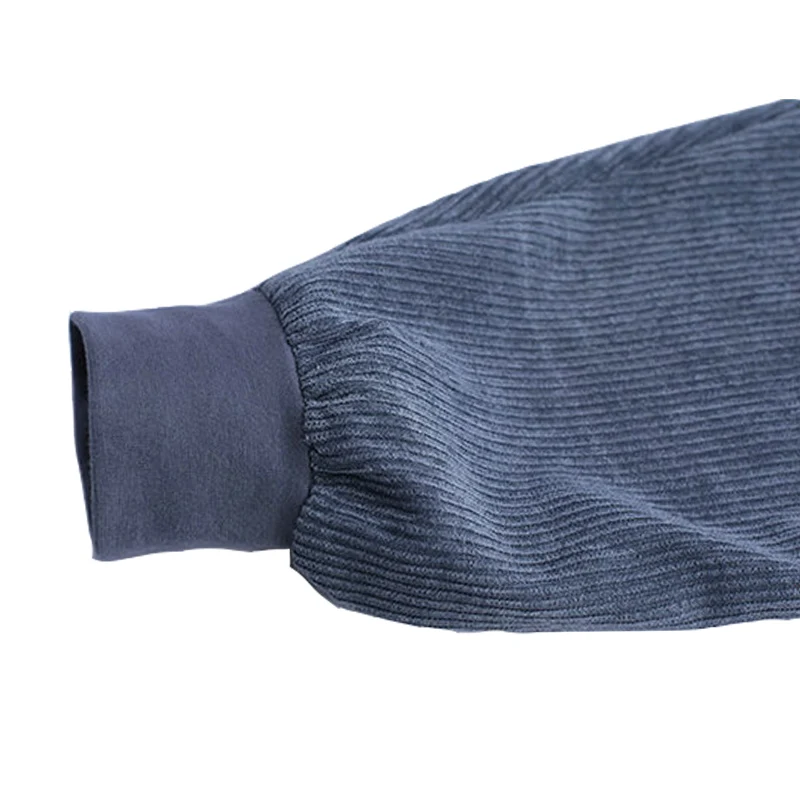 Модный комплект из 3 предметов Вельветовая детская одежда в полоску с капюшоном