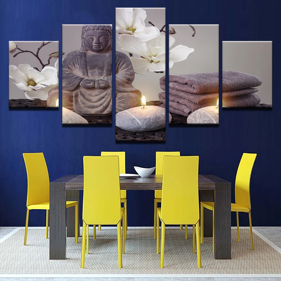 Картины на холсте настенный Декор для дома 5 шт. постеры в виде бабочки орхидеи с