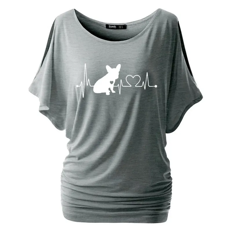 Женская хлопковая футболка с коротким рукавом летучая мышь|Футболки| |