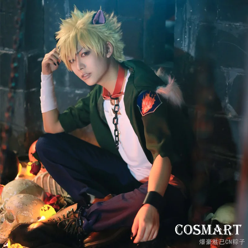 [Сток] Аниме Boku no MY HERO Academy figure Bakugou катсуки Хэллоуин версия Косплей костюмы унисекс Новинка