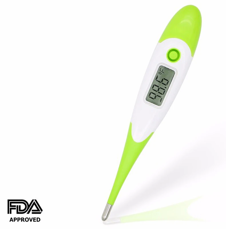 Термометр для домашнего использования одобренный FDA датчик с мягкой головкой 15s Быстрое измерение Цельсия и Фаренгейта двойной блок HG бесплатно