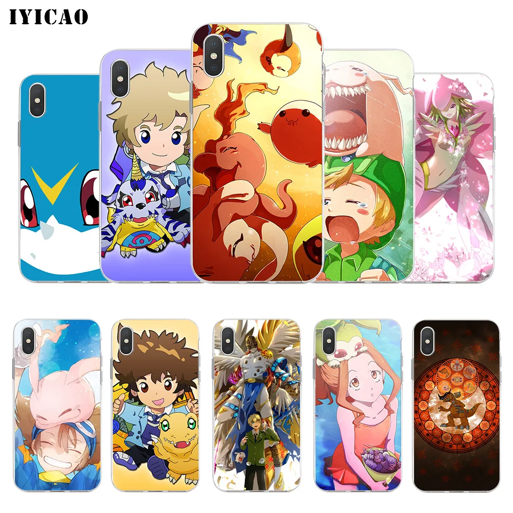 IYICAO мультяшный Цифровой Мягкий силиконовый чехол для телефона iPhone X XR XS MAX 6 6s 7 8 Plus