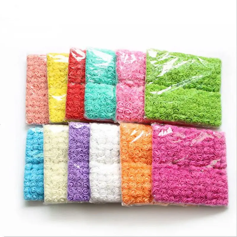 Горячая Распродажа 144 шт. 2 см мини поролоновые розы для дома свадьбы