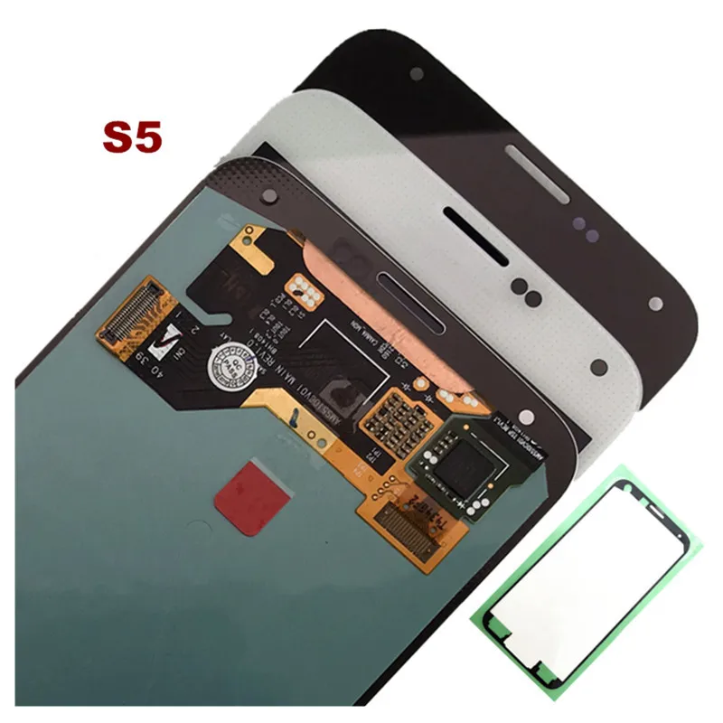 Сменный ЖК-дисплей SM-G900F для samsung Galaxy S5 G900 I9600 G900F AMOLED, сенсорный ЖК-экран, дигитайзер, домашняя кнопка