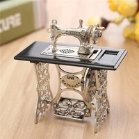 miniatura toy vintage miniature sewing machine furniture toys gifts for 112 doll house decor retro children toys accessories