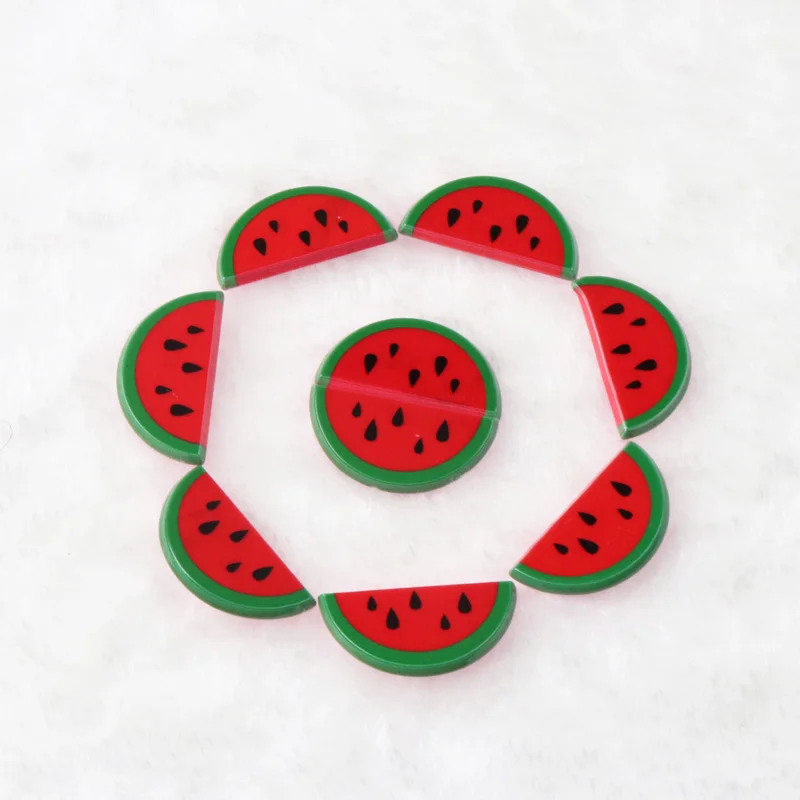 Арбуз Flatback акриловый альбом для вырезок из кабошона ремесленные кнопки 30x16 мм DIY
