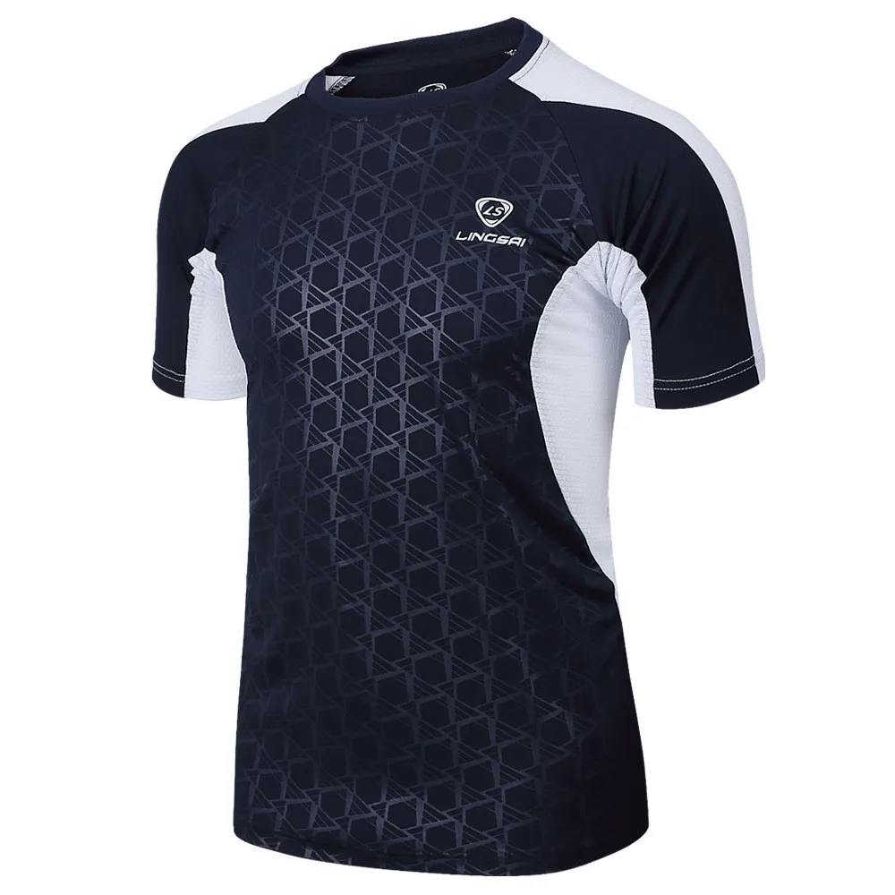 Мужская быстросохнущая дышащая футболка с коротким рукавом 4 вида цветов Одежда