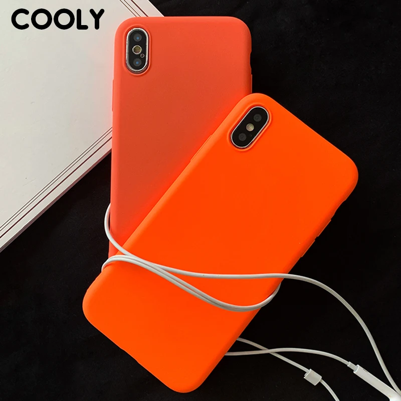 COOLY матовый оранжевый чехол для huawei P Smart 2019 на Honor 8X 8A 8C 6X7X8 9 10 Lite V20 9i 10i Мягкий