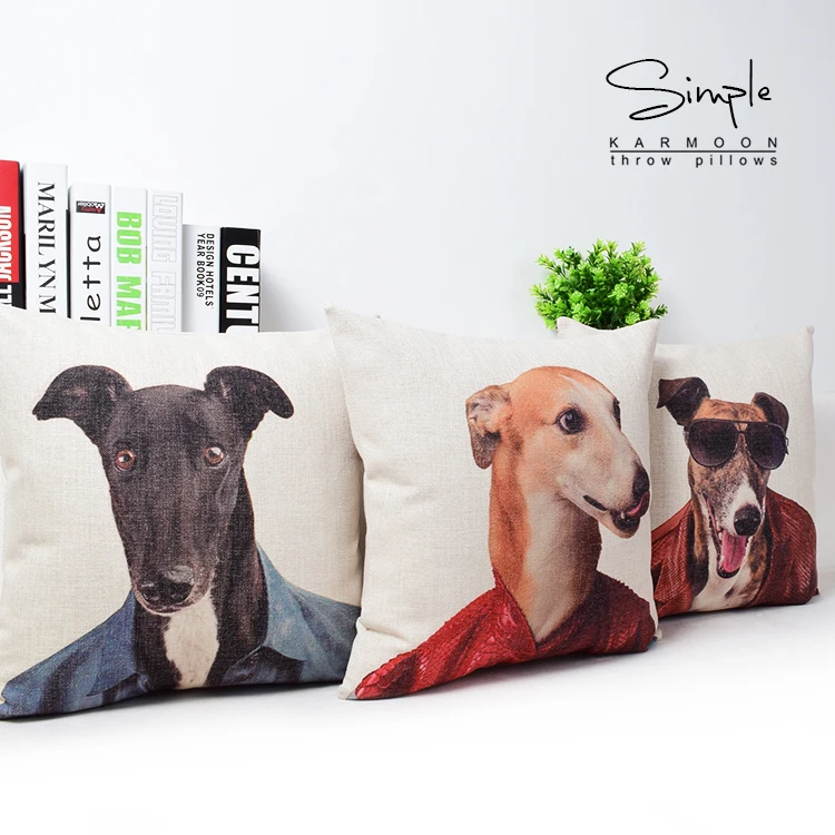 Хот-дог терьер подушка крышка стола льняные собаки очки Подушка Чехол модное