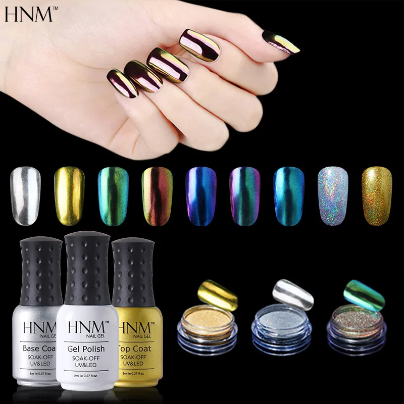 Набор черных гель-лаков для ногтей HNM 1 комплект верхнее покрытие Базовое 3 шт.