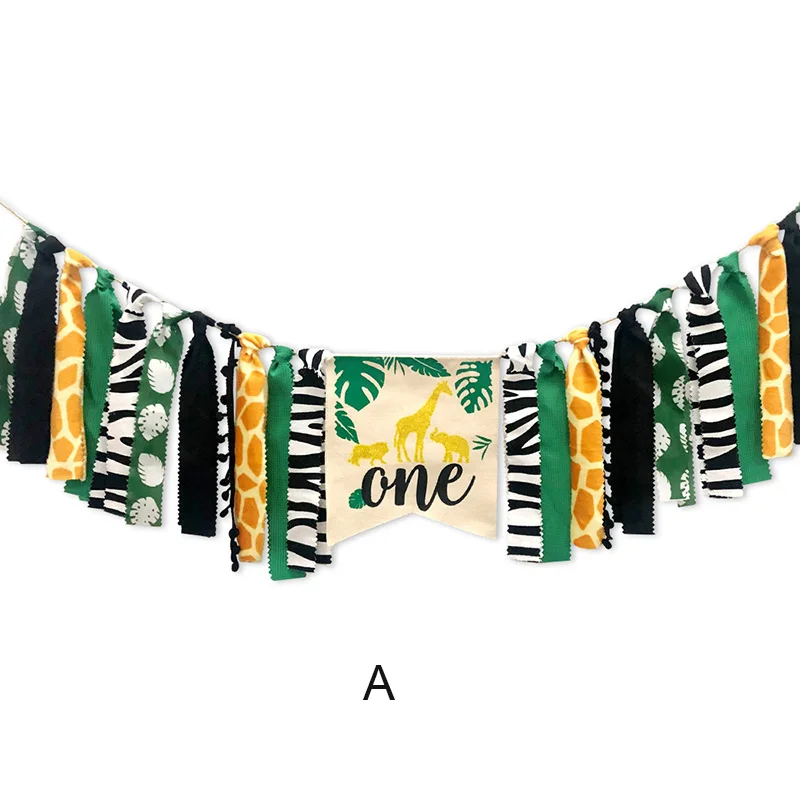 Тема животных высокий стул баннер украшения Корона товары для вечеринок ребенка