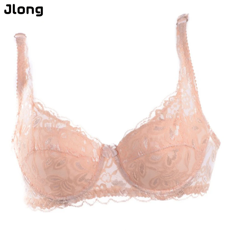 Женское нижнее белье однотонный дышащий бюстгальтер с кружевной отделкой и